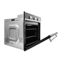 Esatto EO64M1 60cm Fan Forced Electric Built-in Oven, Side view with front open