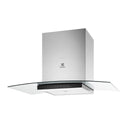 Electrolux ERC928GA 90cm Glass Canopy Rangehood, Front left view