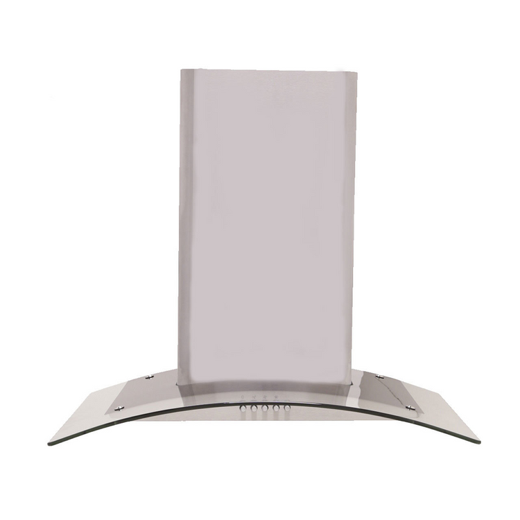 Esatto ERHGC60 60cm Curved Glass Canopy Rangehood, Front view