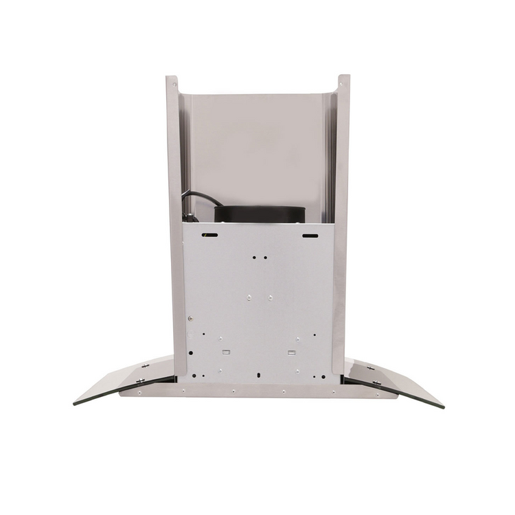 Esatto ERHGC60 60cm Curved Glass Canopy Rangehood, Back view