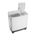 Euromaid ETTW800 Twin Tub Washing Machine, Right view with open top