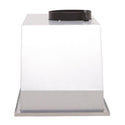 Esatto EUM75 75cm Stainless Steel Under Cupboard Rangehood, Side view 2