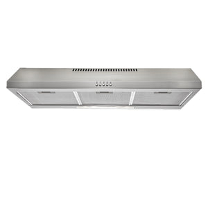 Euromaid 60cm Fixed Rangehood, Stainless Steel R60FS, Front View