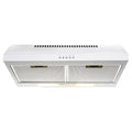 Euromaid 60cm Fixed Rangehood, White R60FW, Front View
