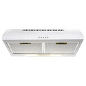 Euromaid 60cm Fixed Rangehood, White R60FW, Front View