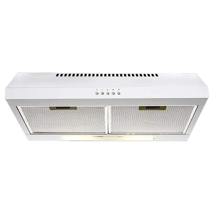 Euromaid 60cm Fixed Rangehood, White R60FW, Front View