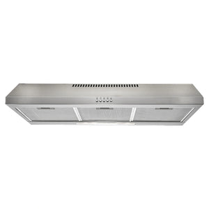 Euromaid 90cm Fixed Rangehood, Stainless Steel R90FS, Front View