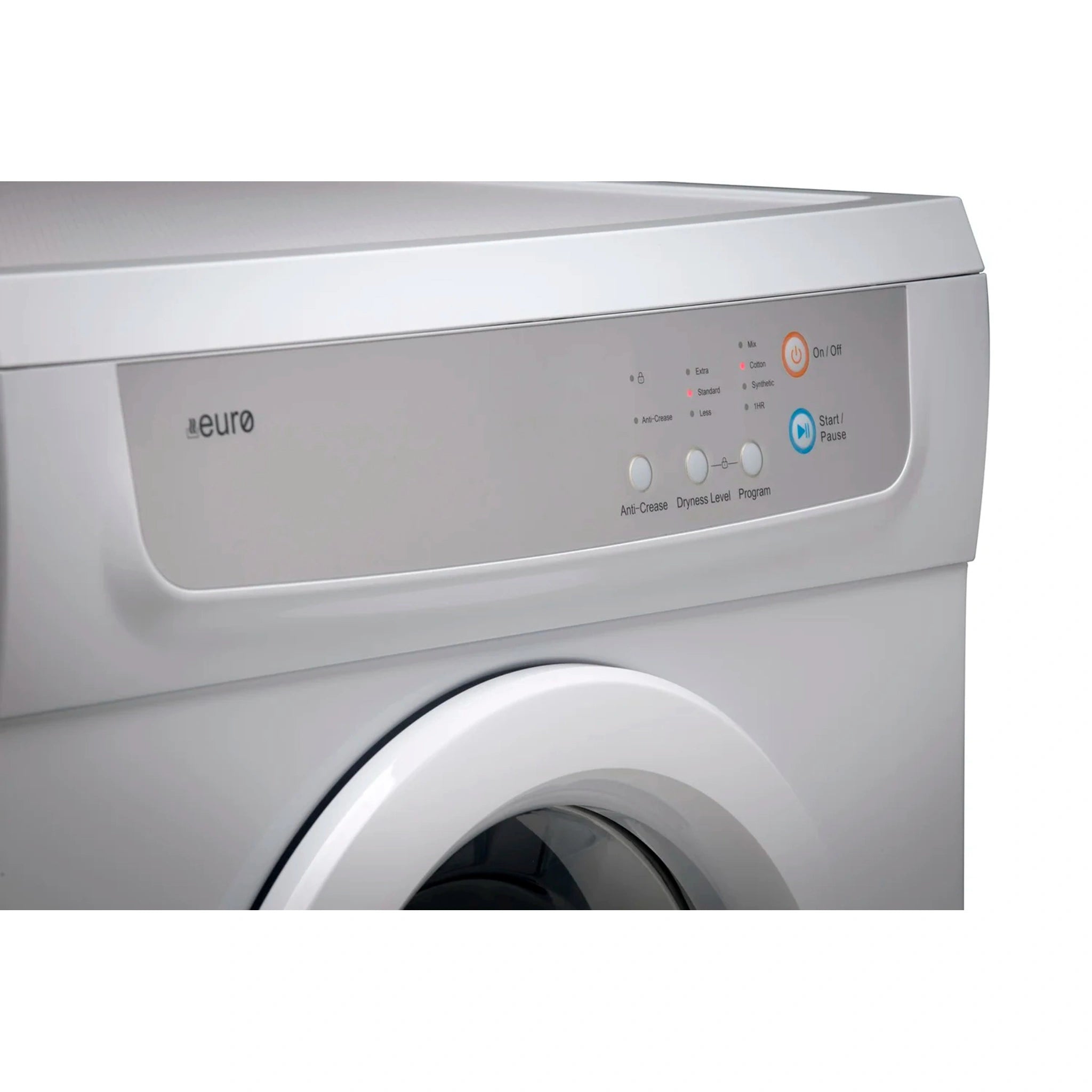 Euro 7kg Wall Mountable Sensor Dryer E7SDWH, Control Panel View