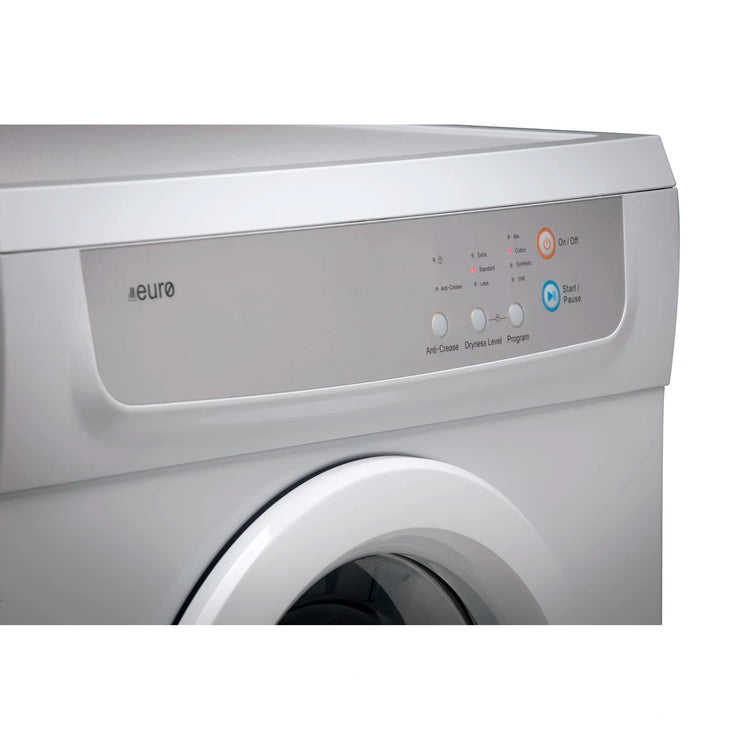 Euro 7kg Wall Mountable Sensor Dryer E7SDWH, Control Panel View