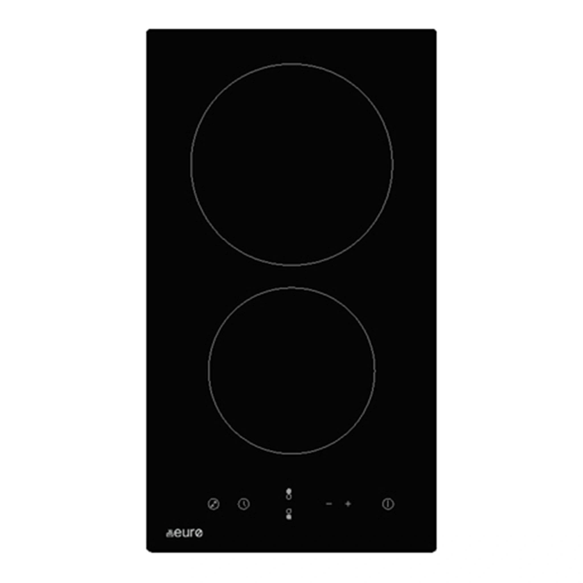 Euro Appliances 30cm Ceramic Cooktop – Black ECT32C2, Front View