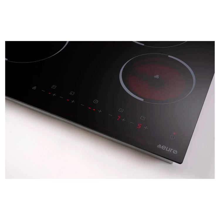 Euro 60cm Ceran Cooktop ECT600C42, Control Close-Up View