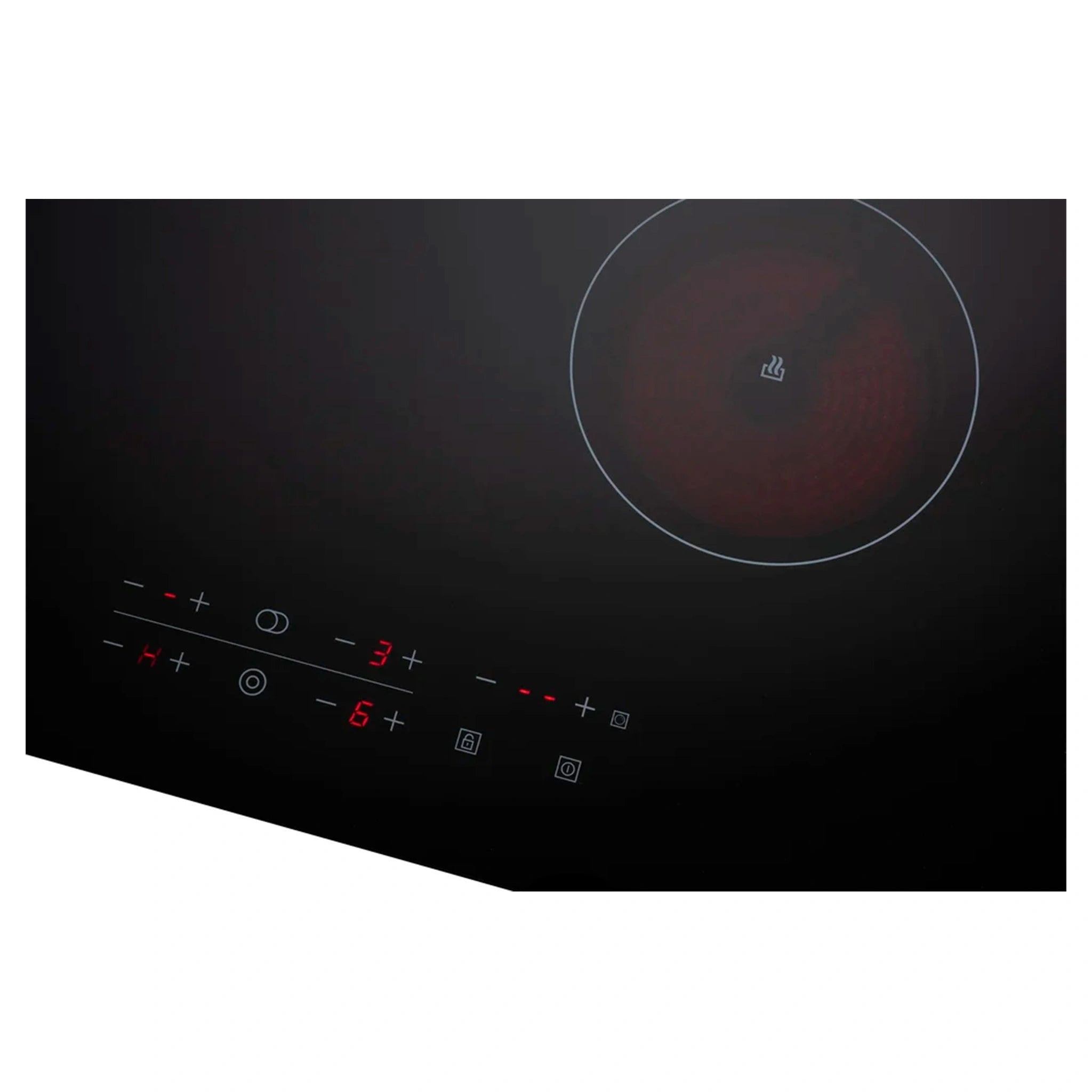 Euro 90cm Ceran Cooktop ECT900C62, Control Close-Up View
