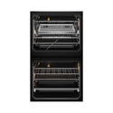 Electrolux 60cm UltimateTaste 900 Multifunction Built-In Double Oven EVE636DSE, Front view with open doors