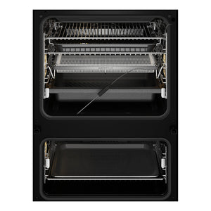 Electrolux 60cm Ultimate Taste 900 Multifunction Pyrolytic Duo Oven EVEP626DSE, Front View with Shelf