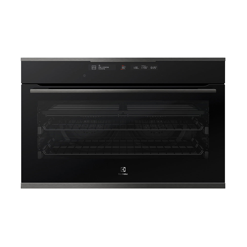 Electrolux EVEP916DSD 90cm Dark Stainless Steel Multifunction Pyrolytic Oven, Front view