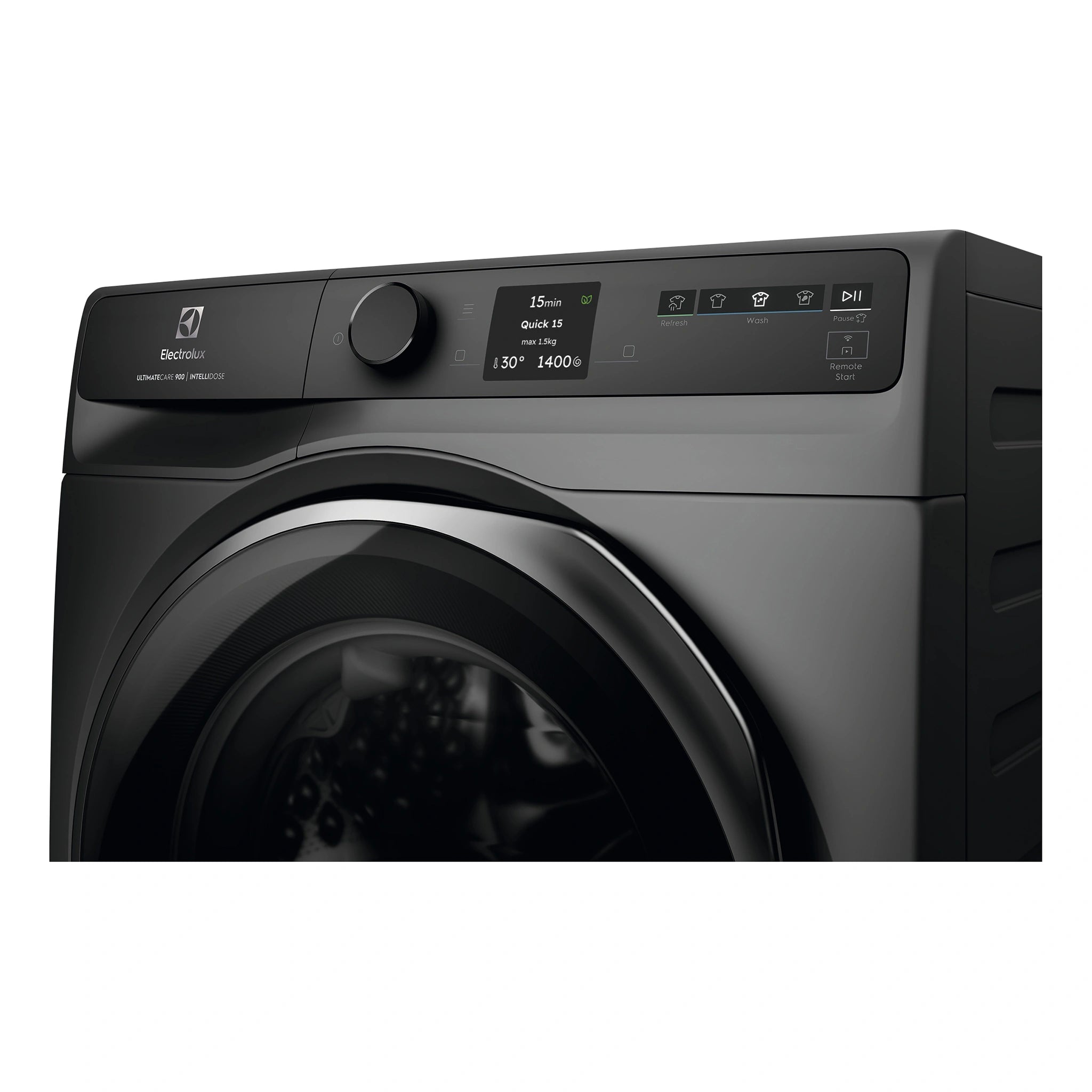 Electrolux 10kg 900 Series Dark Onyx Front Load Washing Machine EWF1042R9SCS, Control Panel View