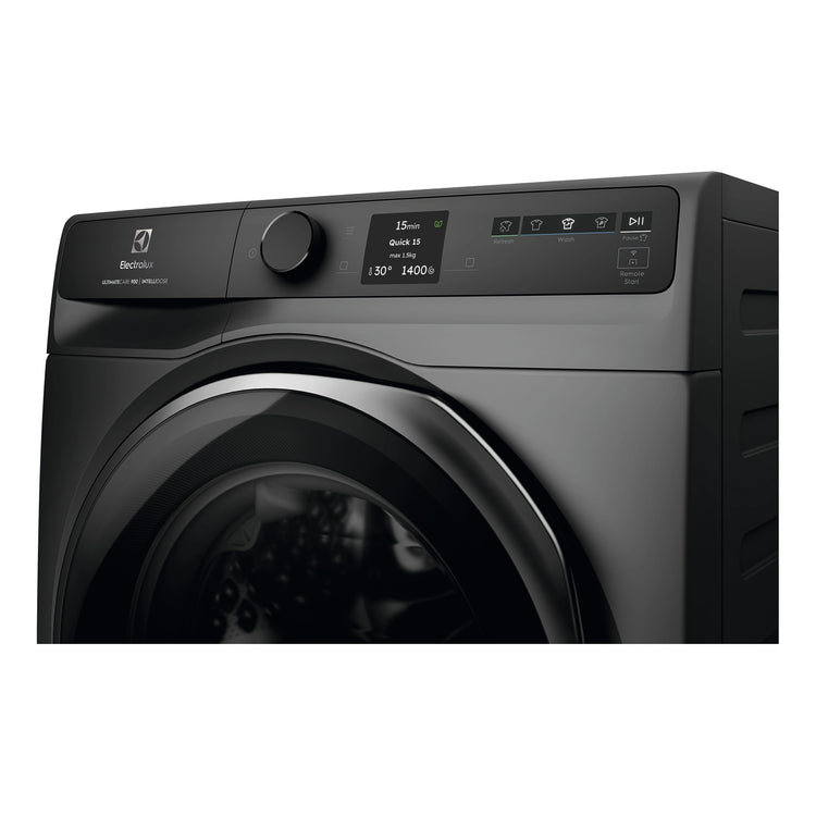 Electrolux 10kg 900 Series Dark Onyx Front Load Washing Machine EWF1042R9SCS, Control Panel View