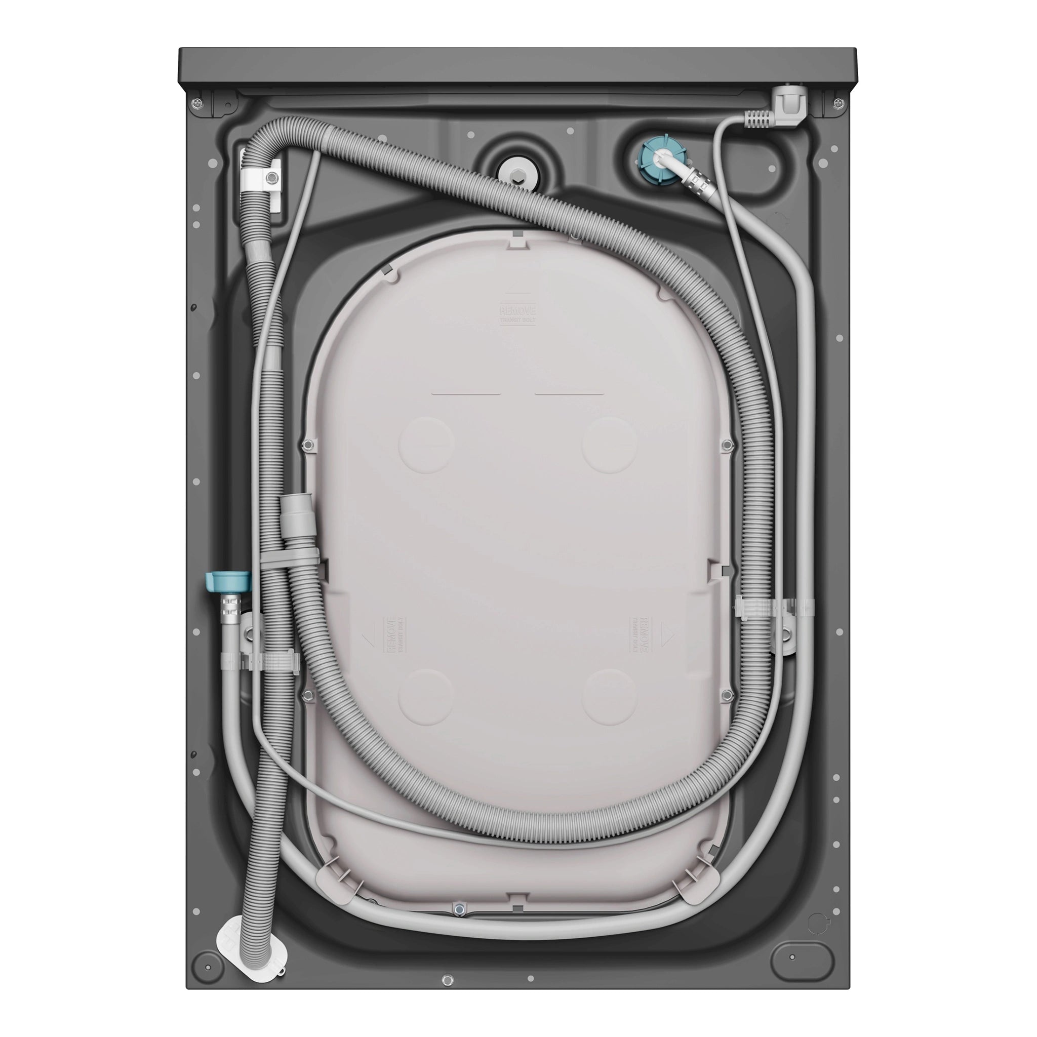 Electrolux 10kg UltimateCare 700 Front Load Washing Machine - Dark Onyx EWF1043R7SCS, BACK VIEW
