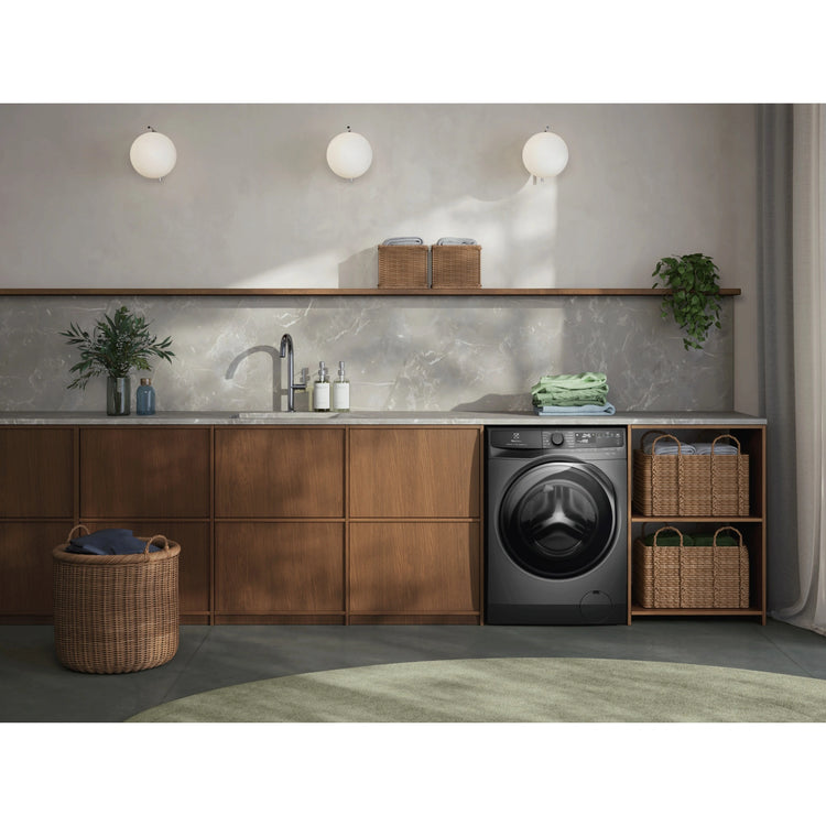 Electrolux 10kg UltimateCare 700 Front Load Washing Machine - Dark Onyx EWF1043R7SCS, LIFESTYLE VIEW