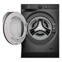 Electrolux 12kg 900 Series Dark Onyx Front Load Washing Machine EWF1242R9SCS, Front View with Open Door