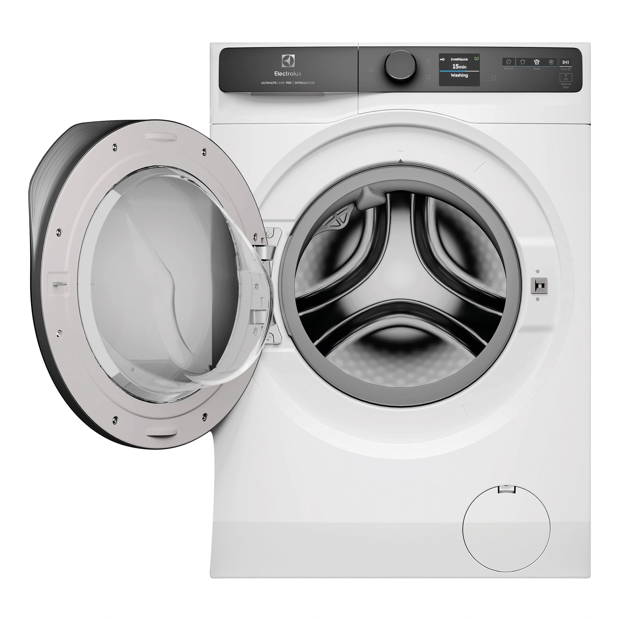 Electrolux 12kg UltimateCare 900 White Front-Load Washing Machine EWF1242R9WCS, Front View wth Door Open
