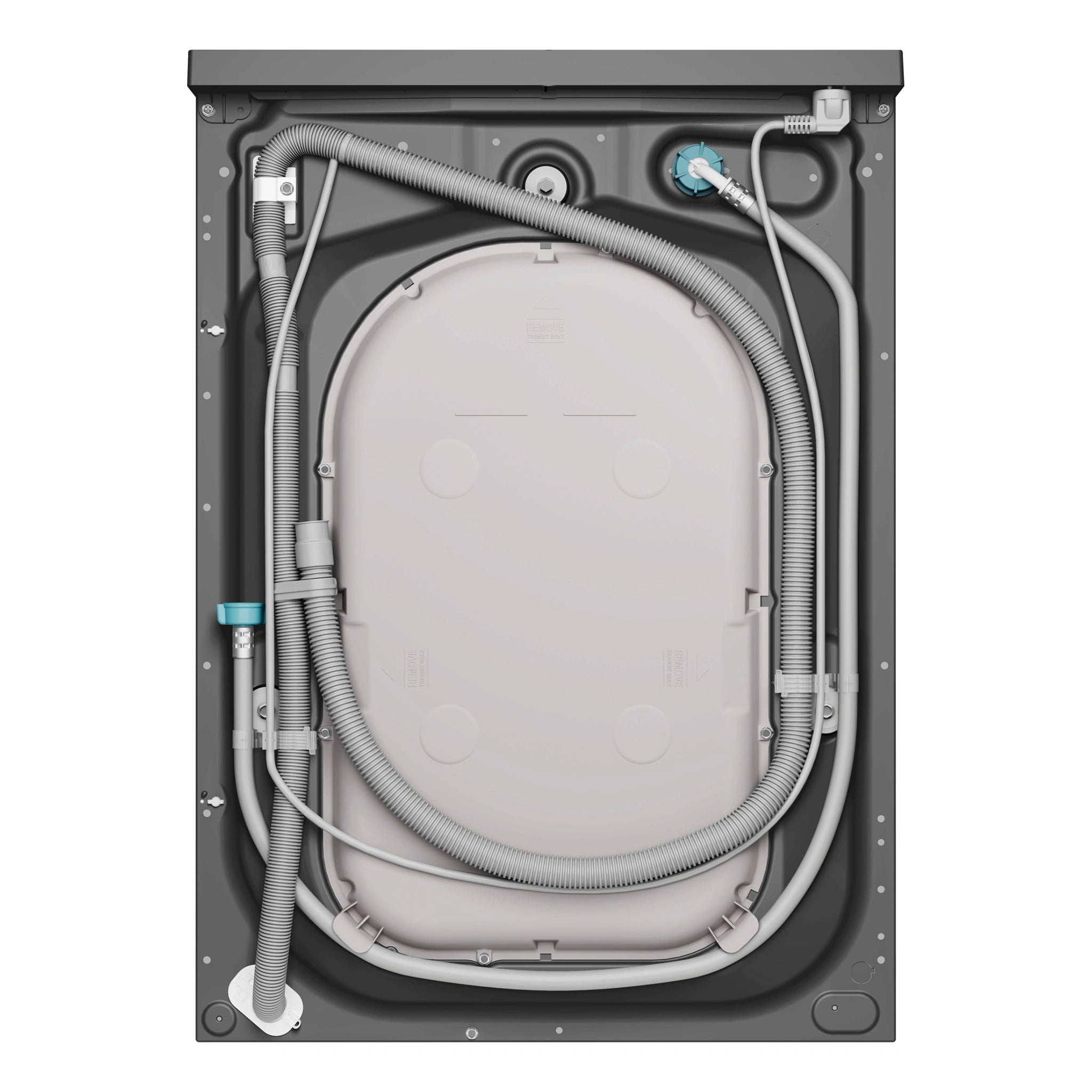 Electrolux 12kg UltimateCare 700 Dark Onyx Front Load Washing Machine EWF1243R7SCS, Back View