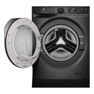Electrolux 12kg UltimateCare 700 Dark Onyx Front Load Washing Machine EWF1243R7SCS, Front View with Door Open