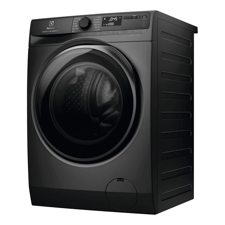 Electrolux 12kg UltimateCare 700 Dark Onyx Front Load Washing Machine EWF1243R7SCS, Side View