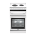 Euromaid White Electric Oven with Coil Cooktop F54RW, Front top view