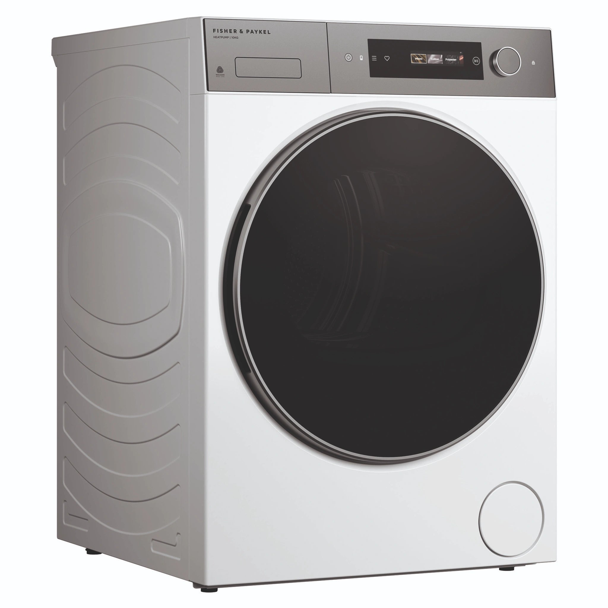 Fisher & Paykel 10kg Series 7 White Heat Pump Dryer DH1060D5, Left Side View