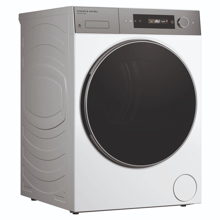 Fisher & Paykel 10kg Series 7 White Heat Pump Dryer DH1060D5, Left Side View