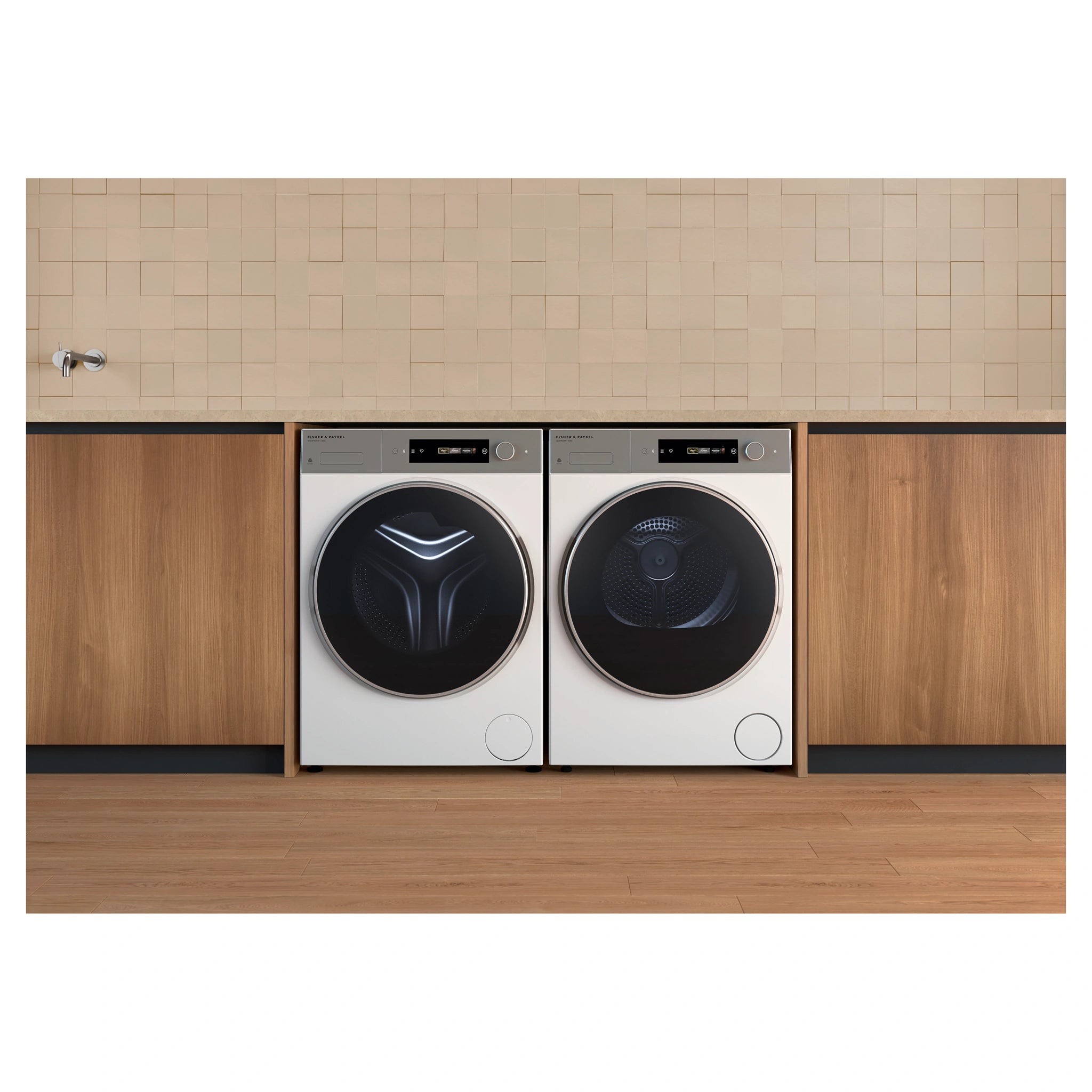 Fisher & Paykel 10kg Series 7 White Heat Pump Dryer DH1060D5, Lifestyle View