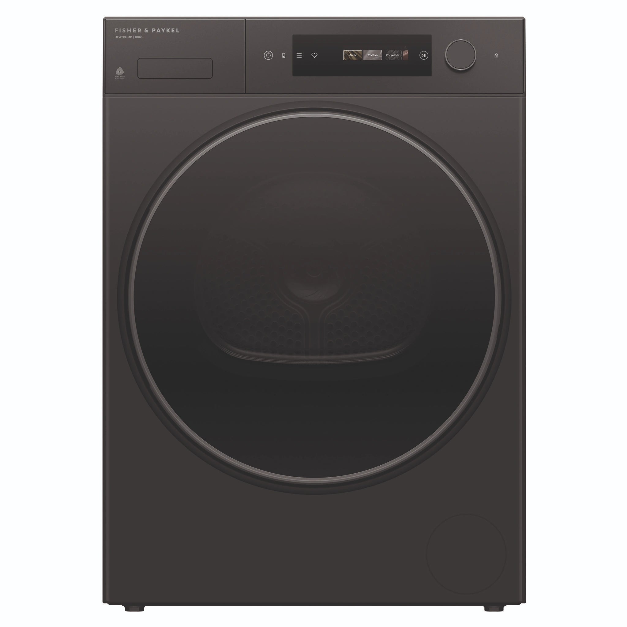 Fisher & Paykel 10kg Series 7 Graphite Heat Pump Dryer DH1060DG5, Front View