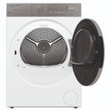 Fisher & Paykel 8kg Series 5 White Heat Pump Dryer DH8060J5, Front View with Door Open