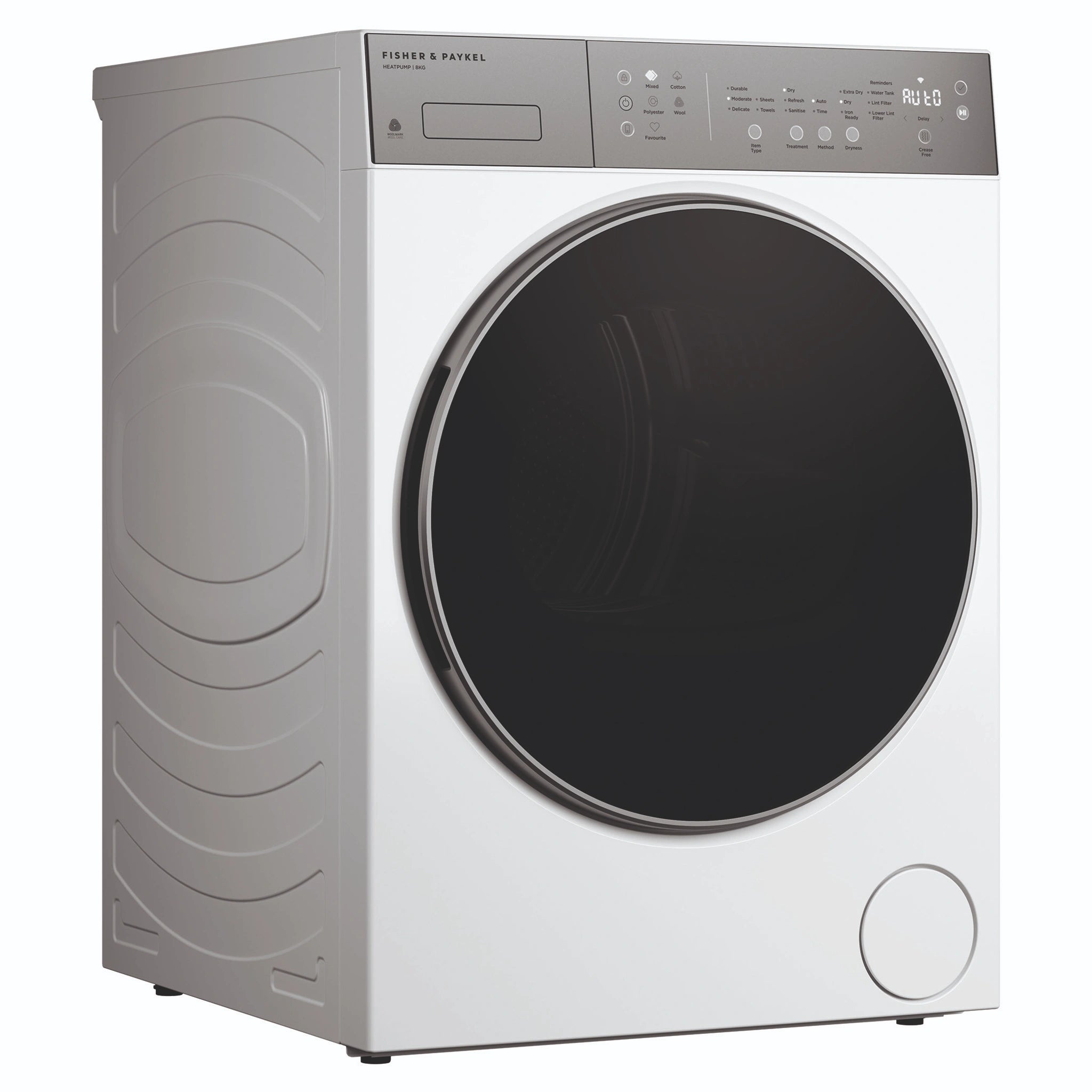 Fisher & Paykel 8kg Series 5 White Heat Pump Dryer DH8060J5, Left Side View
