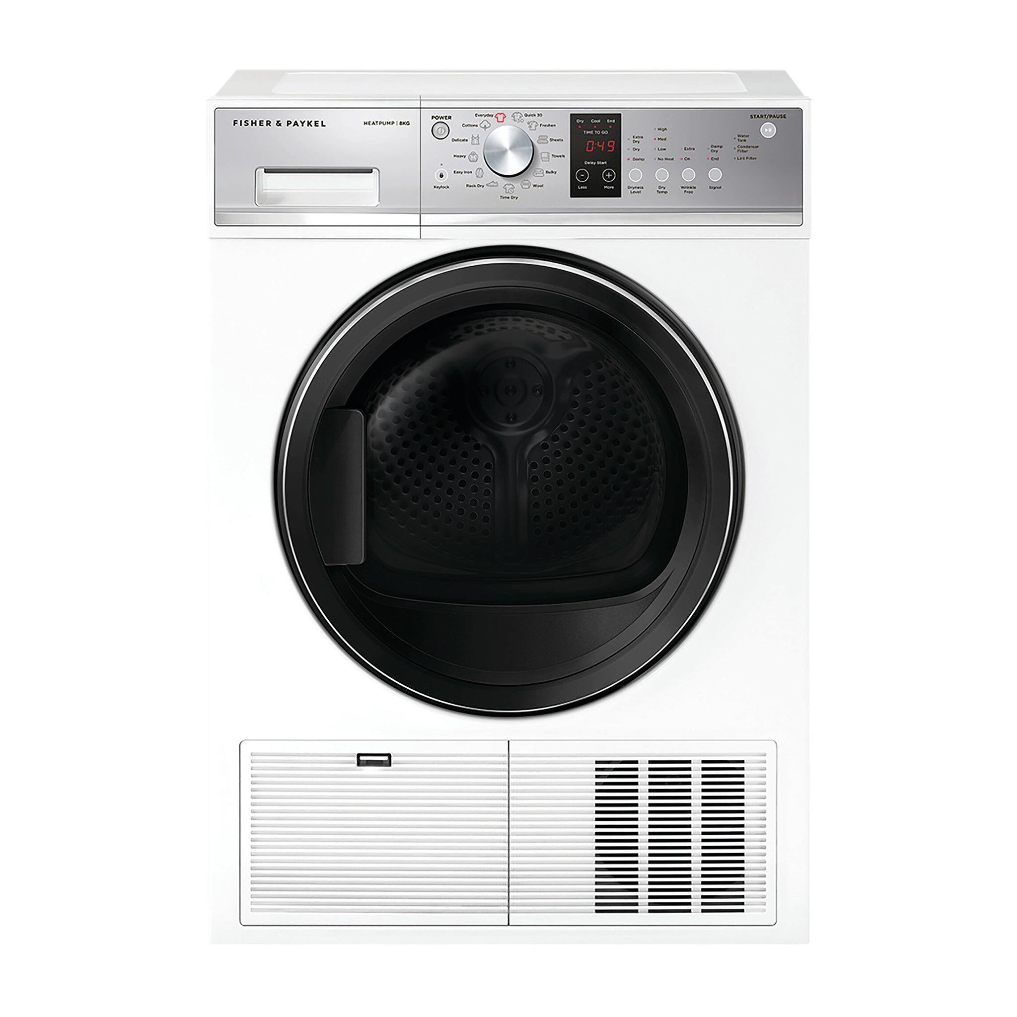 Fisher & Paykel 8kg Heat Pump Dryer DH8060P3, Front View