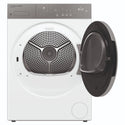 Fisher & Paykel 8kg Series 5 White Heat Pump Dryer – Woolmark Black DH8060P5, Front View with Door Open
