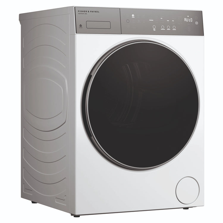 Fisher & Paykel 8kg Series 5 White Heat Pump Dryer – Woolmark Black DH8060P5, Left Side View