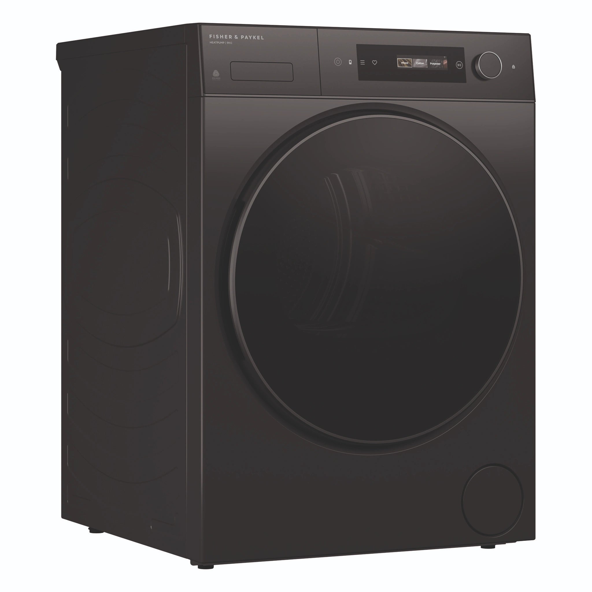Fisher & Paykel 9kg Series 7 Graphite Heat Pump Dryer DH9060DG5, Left Side View