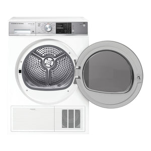 Fisher & Paykel 9kg Series 9 Heat Pump Dryer Steam Care DH9060FS1, Front View With Door Open