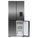 Fisher & Paykel 498L Series 7 Quad Door Refrigerator Freezer RF500QNUB1, Front View With Lower Right Side Door Open View With Storages
