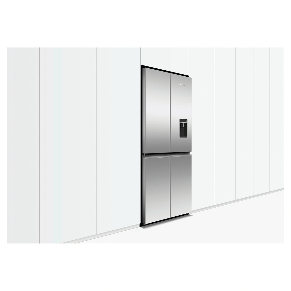 Fisher & Paykel 498L Series 7 Quad Door Refrigerator Freezer RF500QNUX1, Lifestyle View With Right Side View