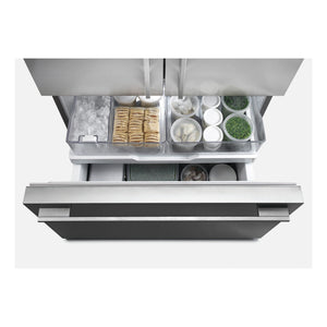 Fisher & Paykel 519L Stainless Steel Black Active Smart French Door Refrigerator RF522ADUX5, Freezer Drawer View