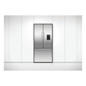 Fisher & Paykel 519L Stainless Steel Black Active Smart French Door Refrigerator RF522ADUX5, Front View