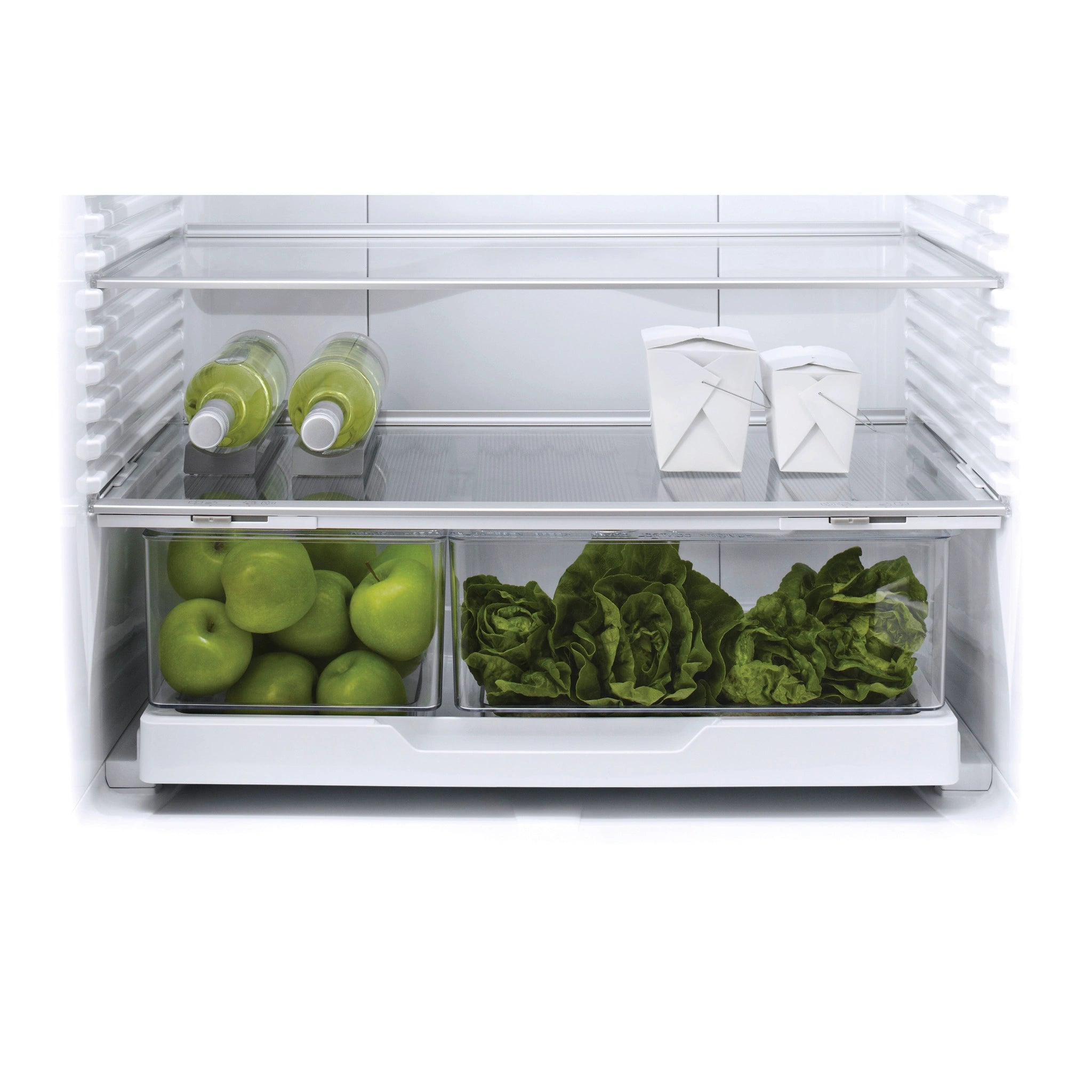 Fisher & Paykel 519L Stainless Steel Black Active Smart French Door Refrigerator RF522ADUX5, Inside View