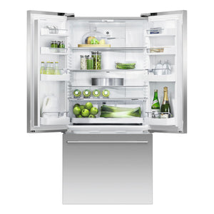Fisher & Paykel 519L Series 7 French Door Refrigerator RF522ADX5, Front View with Door Open