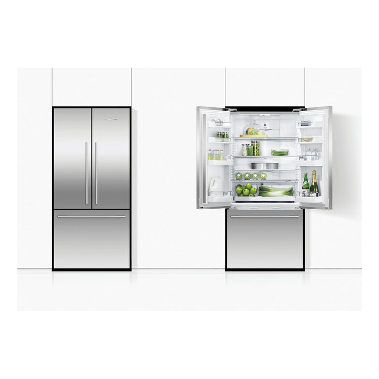 Fisher & Paykel 519L Series 7 French Door Refrigerator RF522ADX5, Front View with Door Open and Close