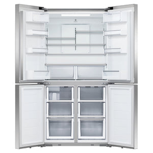 Fisher & Paykel 538L Series 7 Quad Door Refrigerator Freezer RF605QDUVX2, Front Door Open View
