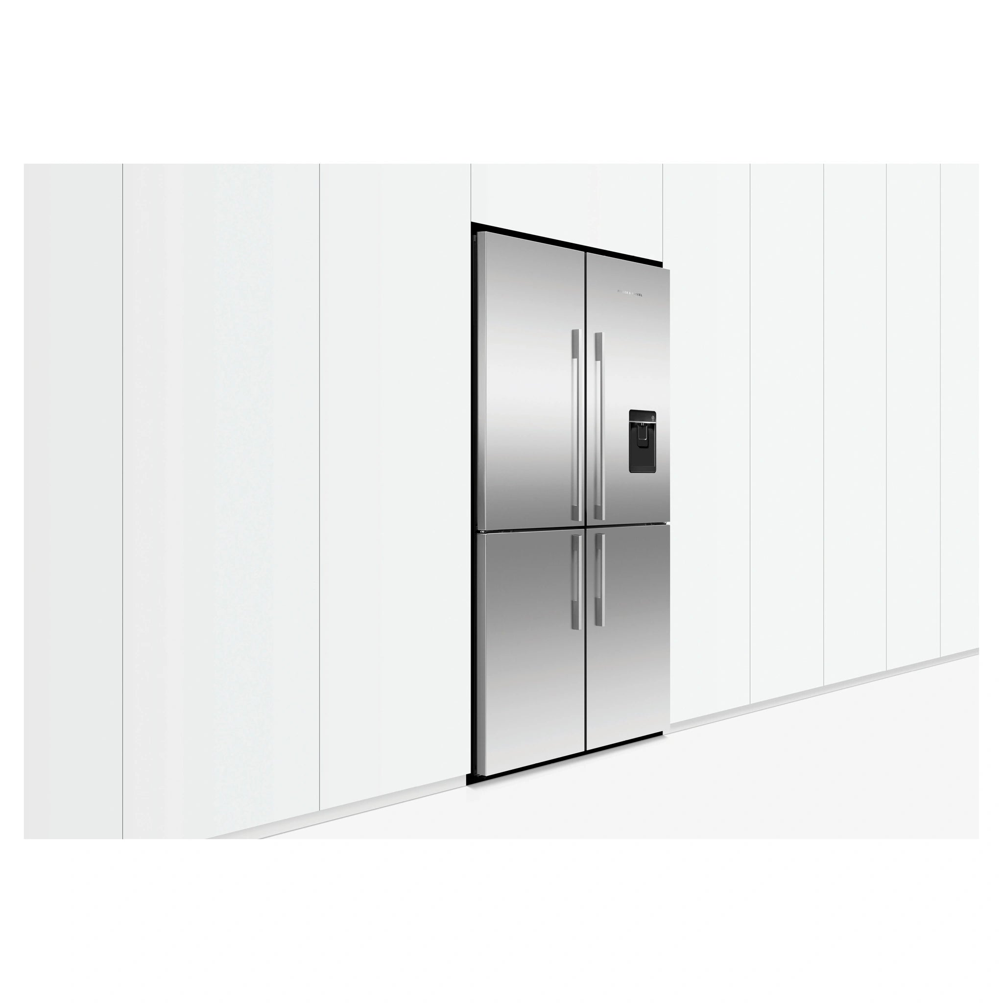 Fisher & Paykel 538L Series 7 Quad Door Refrigerator Freezer RF605QDUVX2, Left Side View