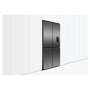 Fisher & Paykel 538L Dark Stainless Steel Quad Door Fridge RF605QNUVB1, Lifestyle Side View
